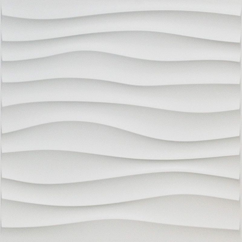 Photo 1 of Art3d Wall Panel White Wave Board Textured 