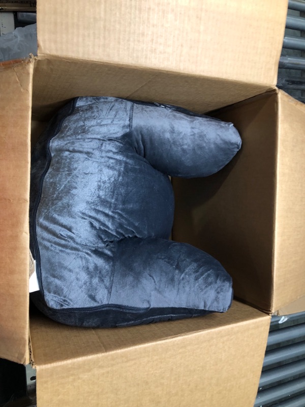 Photo 1 of ComfortSpa Reading Pillow Bed Wedge Large Adult Backrest Lounge Cushion with Arms and Pockets | Back Support for Sitting Up in Bed/Couch for GERD Heartburn...

