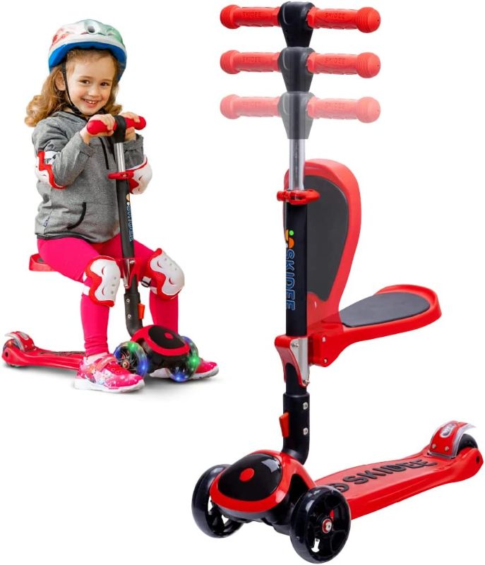 Photo 1 of Kick Scooters for Kids Ages 3-5 (Suitable for 2-12 Year Old) Adjustable Height Foldable Scooter Removable Seat