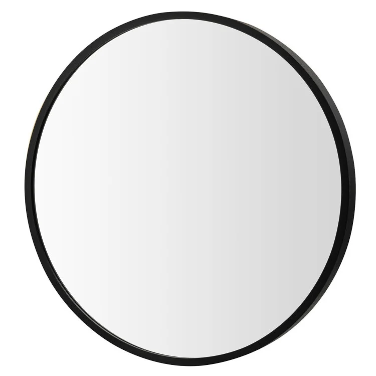 Photo 1 of 16-inch Round Wall Mirror with Aluminum Alloy Frame 