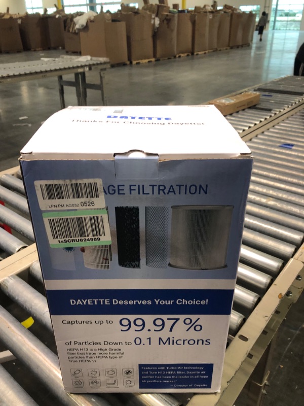 Photo 4 of Dayette HEPA Air Purifiers for Home Large Room, CADR 300+m³/h 1290ft², H13 true HEPA filter remove 99.97% of dust, mold, allergies, odor, pets hair dander, smoke, pollen