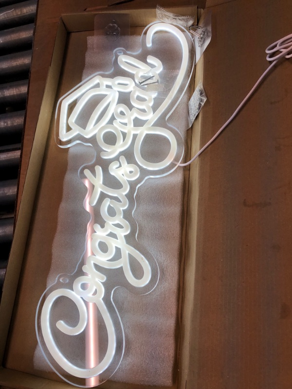 Photo 1 of "Congrats Grad" light up sign 