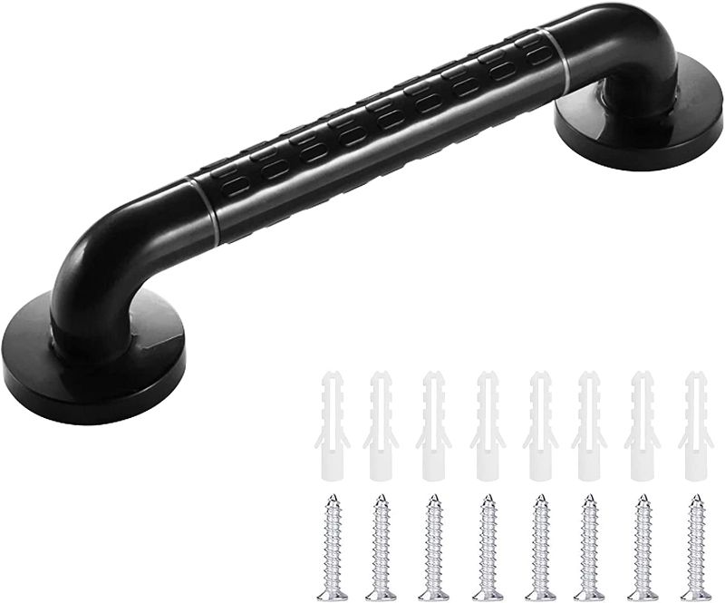 Photo 1 of COCIVIVRE 19 Inch Shower Grab Bar - Bathroom Grab Bar with Anti-Slip Grip, Stainless Black Handicap Grab Bars with Luminous Circles, Helpful for Elderly Senior Injury Assist Bath Handle

