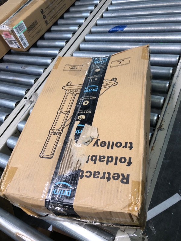 Photo 1 of Beletops Folding Hand Truck Dolly for Moving Portable 330 lbs Folding Dolly cart with 2 Brake Wheels with 7 Wheels & 2 Elastic Ropes for Luggage, Suitable for Travel Moving Shopping Office Use?Black?