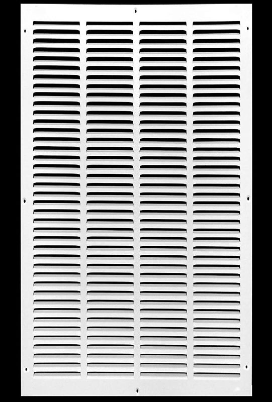Photo 2 of 18" x 28" Return Air Grille - Sidewall and Ceiling - HVAC Vent Duct Cover Diffuser - [White] [Outer Dimensions: 19.75w X 29.75"h]