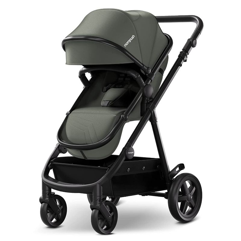 Photo 1 of Mompush Meteor 2 Baby Stroller 2-in-1 with Bassinet Mode - Compatible with Major Infant Car Seat, Adapter Included - Stable Bassinet Stroller Combo, Full-Size Baby Strollers for Family Outings
