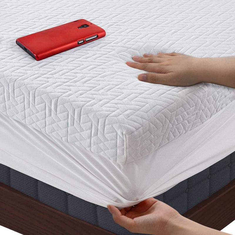 Photo 1 of BedLuxury Mattress Topper Memory Foam: 2 Inch Queen Size Gel Colling Mattress Pad Cover Soft & Breathable