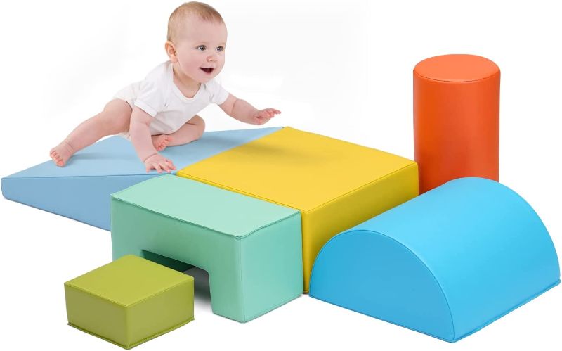 Photo 1 of Pieces Soft Lightweight Foam Block Indoor Climb and Crawl Activity Playset Corner Climber for Baby, Kids & PreschoolersFF