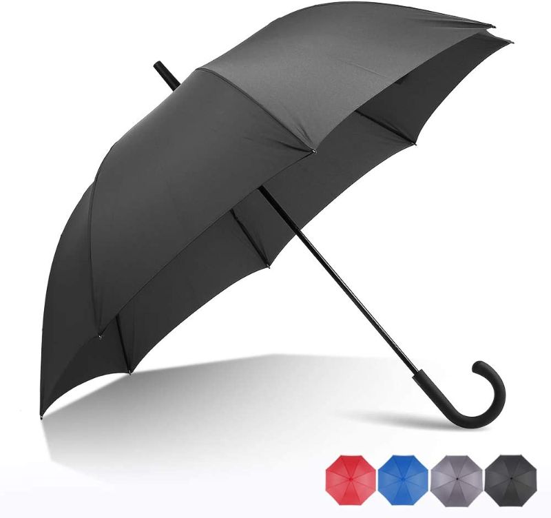 Photo 1 of Black Hook Handle Umbrella Windproof UPF 50+, j Stick UV Umbrellas Auto Open 36inch
Pack of 2 