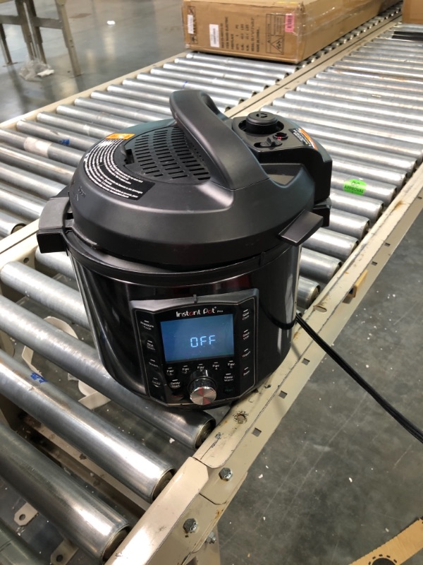 Photo 1 of Instant Pot Pro 10-in-1 Pressure Cooker, Slow Cooker, Rice/Grain Cooker, Steamer, Sauté, Sous Vide, Yogurt Maker, Sterilizer, and Warmer, Includes App With Over 800 Recipes, Black, 6 Quart 6QT Pro