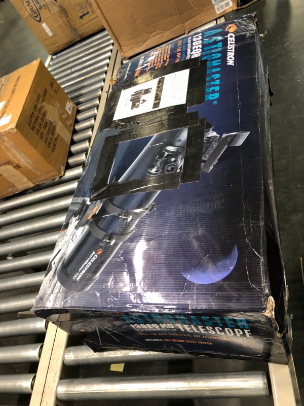 Photo 1 of Celestron - AstroMaster 130EQ-MD Newtonian Telescope - Reflector Telescope for Beginners - Fully-Coated Glass Optics - Adjustable-Height Tripod - BONUS Astronomy Software Package 130EQ Newtonian w/Motor Drive 130EQ Newtonian w Motor