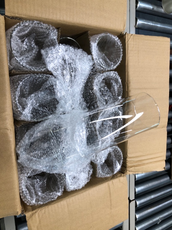 Photo 1 of 16 Pcs Glass Cylinder Vases for Centerpieces Clear Glass Vase Multi Use Glass Cylinder Floating Candles Holders Flower Vase for Table Home Wedding Party, 3.3" x 4", 3.3" x 6", 3.3" x 8", 4" x 10"