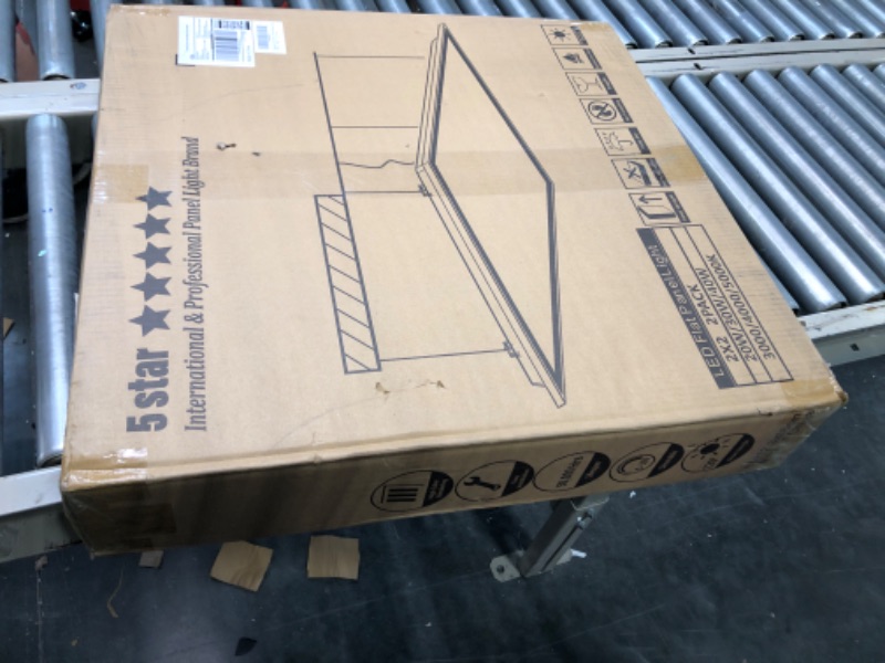 Photo 1 of AIKVSXER 2x2 Led Flat Panel Light 3000K/4000K/5000K Led Light Drop Ceiling, 40W 4400Lm 2X2 Recessed Troffer Fixture 0-10V Dimmable Dust-Proof Back-Lit Drop Ceiling Lights ETL DLC (2Pack) 2X2FT 2PACK