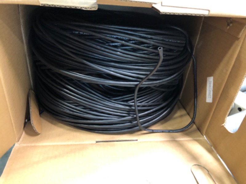 Photo 1 of CAT5e Plenum (CMP) Cable, 1000FT | 24AWG 4Pair, 350MHz Solid Network Cable Unshielded Twisted Pair (UTP), Available in Blue, White, Gray Color (Blue)