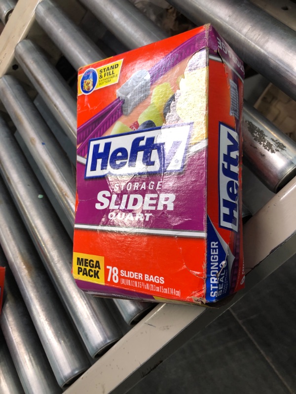 Photo 2 of Hefty Slider Storage Bags, Quart Size, 78 Count Slider 78 Count