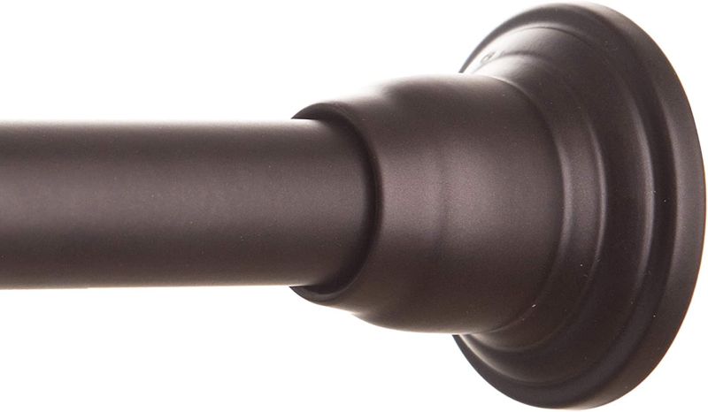 Photo 1 of BINO 'Doric' Adjustable Shower Curtain Rod | Bronze | Aluminum | 26" Rust-Proof | Bathroom Shower Tension Rod | Expandable