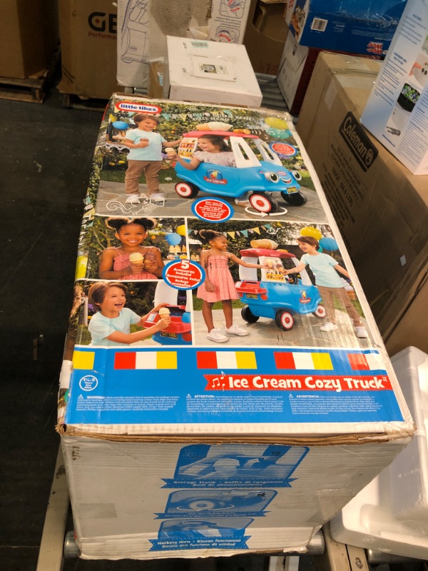 Photo 1 of Little Tikes Cozy Ice Cream Truck, Cozy Coupe Ride On Car, Kid and Parent Powered, Ice Cream Truck Music, Including Accessories- Gift for Kids, Toy for Girls and Boys Ages 1.5 to 5 Years Old