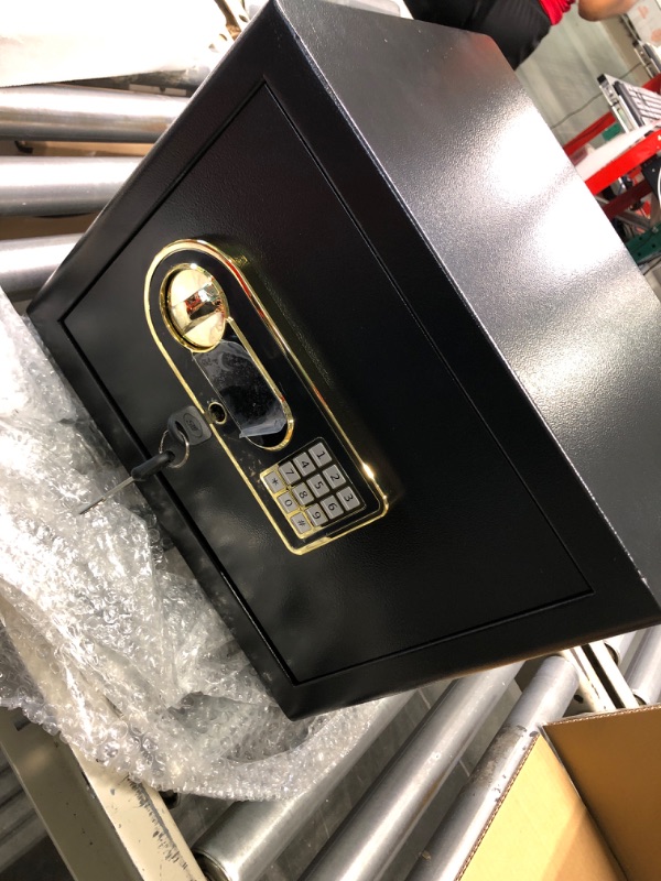 Photo 2 of 1.2Cub Fireproof Safe with Waterproof Fireproof Money Bag, Safe Box with Digital Keypad Key and Emergency Battery Box, Home Safe for Cash, Jewellery, Important Documents, Guns or Medicines 1.2Cub Black