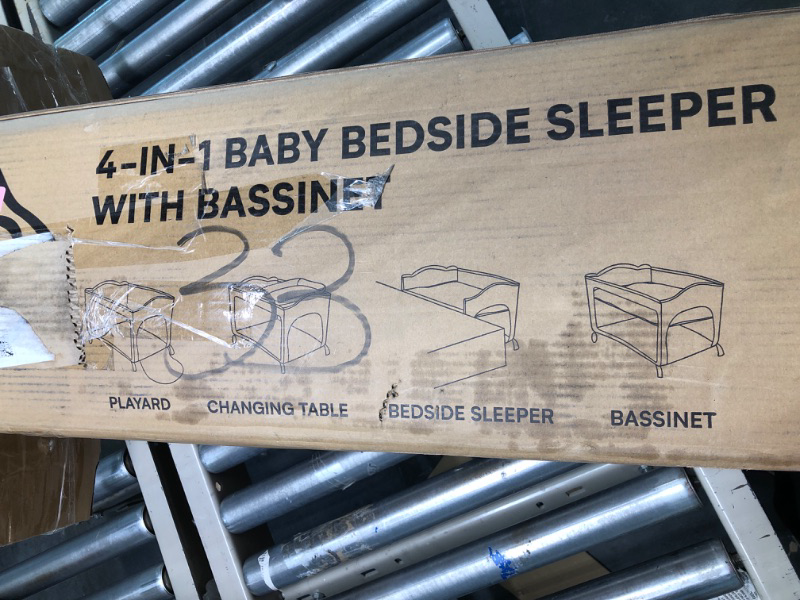 Photo 2 of BEKA Baby 4 in 1 Bassinet Bedside Sleeper, Baby Bedside Crib 4 Functions, Bedside Bassinet Crib Sleeper, Playard, Changing Table, Baby Bassinet for Newborn Baby