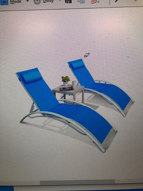 Photo 1 of  2 pcs lounge chairs Casual Blue Chaise Lounge