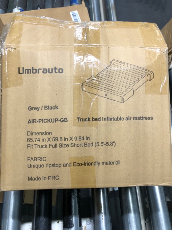 Photo 2 of Umbrauto Truck Bed Air Mattress for 5.5-5.8Ft Full Size Short Truck Beds Inflatable Air Mattress for Outdoor with Pump & Carry Bag Grey