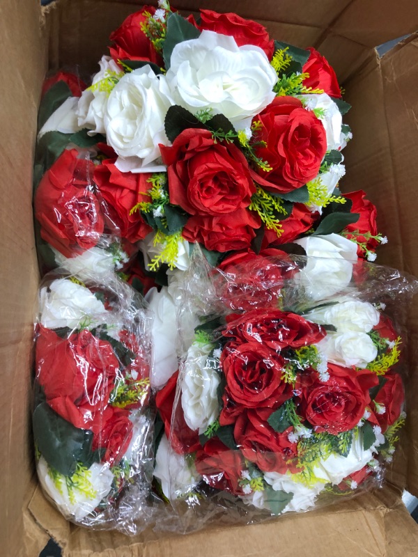 Photo 3 of  Fake Flower Ball Arrangement Bouquet 10 pack 