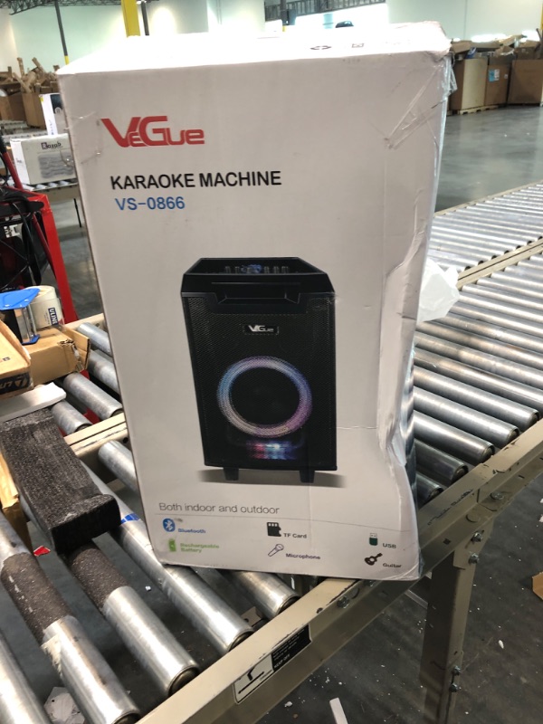 Photo 5 of VeGue Karaoke Machine, Bluetooth Speaker PA System for Adults & Kids with 2 Wireless Microphones, 8'' Subwoofer, Wireless Singing Machine for Christmas Party, Wedding, Gathering(VS-0866)