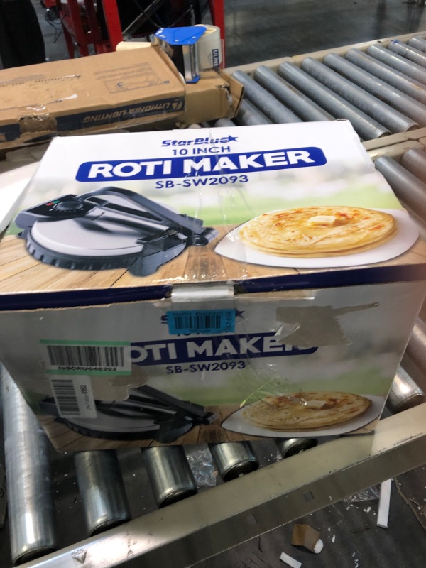 Photo 5 of 10inch Roti Maker by StarBlue with FREE Roti Warmer - The automatic Stainless Steel Non-Stick Electric machine to make Indian style Chapati, Tortilla, Roti AC 110V 50/60Hz 1200W