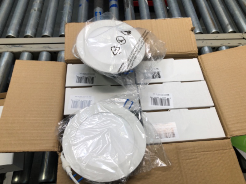 Photo 2 of 6 boxes of Sunco Lighting 6 Inch Ultra Thin LED Recessed Ceiling Lights, Smooth Trim, 5000K Daylight, Dimmable, 14W=100W, 850 LM, Wafer Thin, Canless with Junction Box - Energy Star 2 Pack 5000k Daylight 2 Count (Pack of 1)