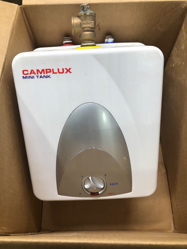 Photo 2 of Camplux ME60 Mini Tank Electric Water Heater 6-Gallon with Cord Plug,1.44kW at 120 Volts