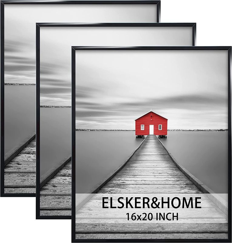 Photo 1 of 
ELSKER&HOME 16x20 Picture Frames 3 Pack for Wall,Picture Poster Frame Black for Horizontal or Vertical Wall Mounting, Durable and Scratch-proof