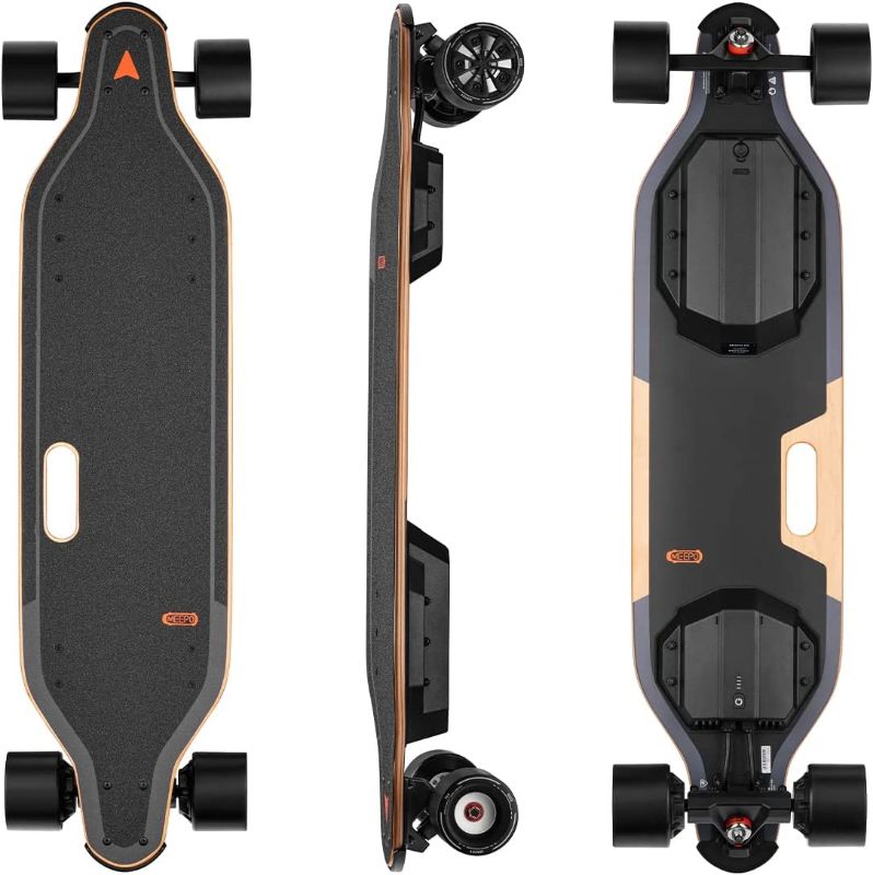 Photo 1 of MEEPO V5 Electric Skateboard with Remote, Top Speed of 29 Mph, Smooth Braking, Easy Carry Handle Design, Suitable for Adults & Teens Beginners