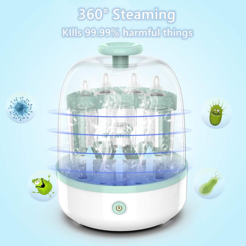 Photo 1 of Bottle Sterilizer, Baby Bottle Steam Sterilizer Sanitizer for Baby Bottles Pacifiers Breast Pumps Large Capacity and 99.99% Cleaned in 8 Mins