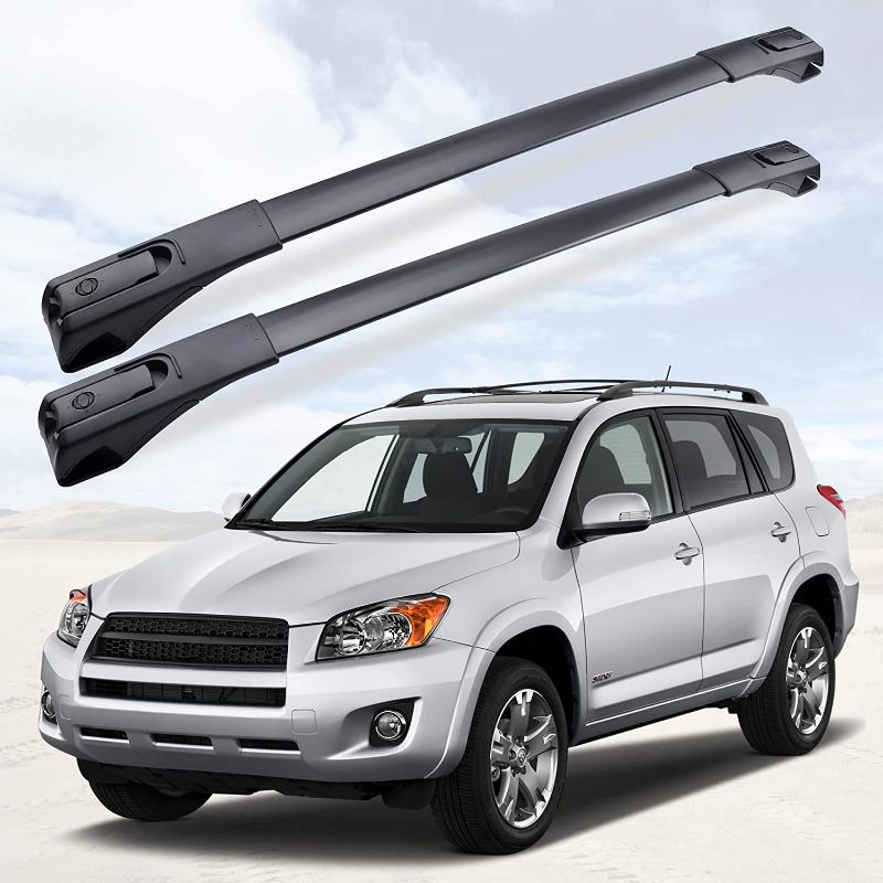 Photo 1 of Crossbar Roof Rack Replacement for 2013-2018 RAV4 Aluminum Roof Rack Can Carry Camping Equipment Luggage Kayak Canoe Bike Skis