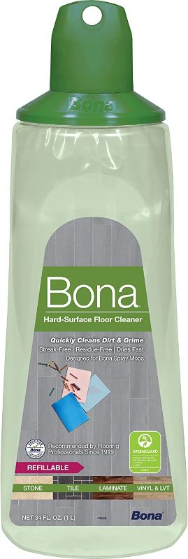 Photo 1 of Bona Multi-Surface Floor Cleaner Refillable Spray Mop Cartridge, for Stone Tile Laminate and Vinyl LVT/LVP, 34 Fl Oz