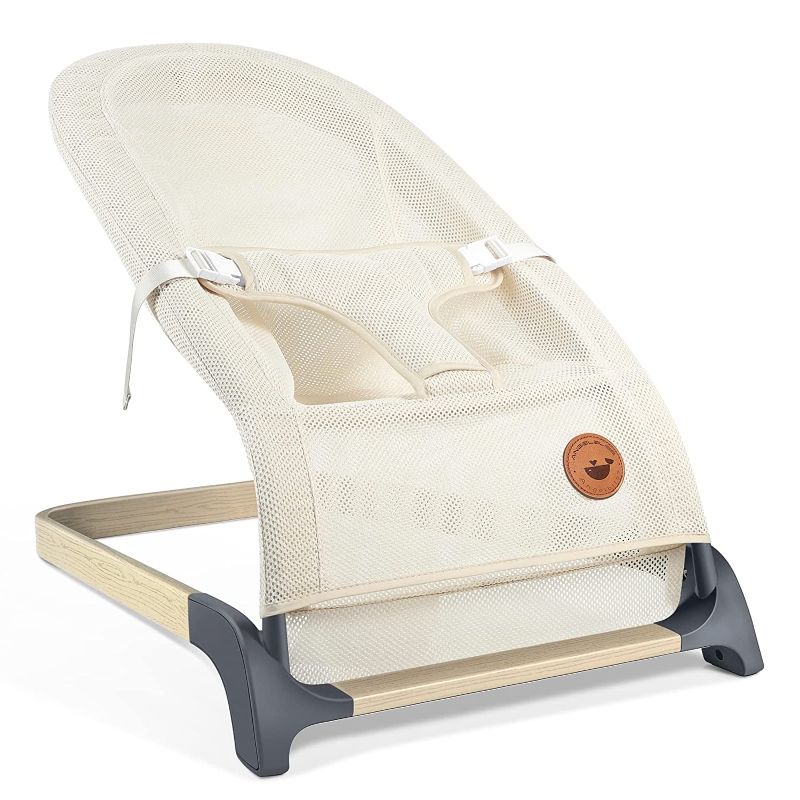 Photo 1 of 
ANGELBLISS Baby Bouncer, Portable Bouncer Seat for Babies, Infants Bouncy Seat with Mesh Fabric, Natural Vibrations (Beige)
