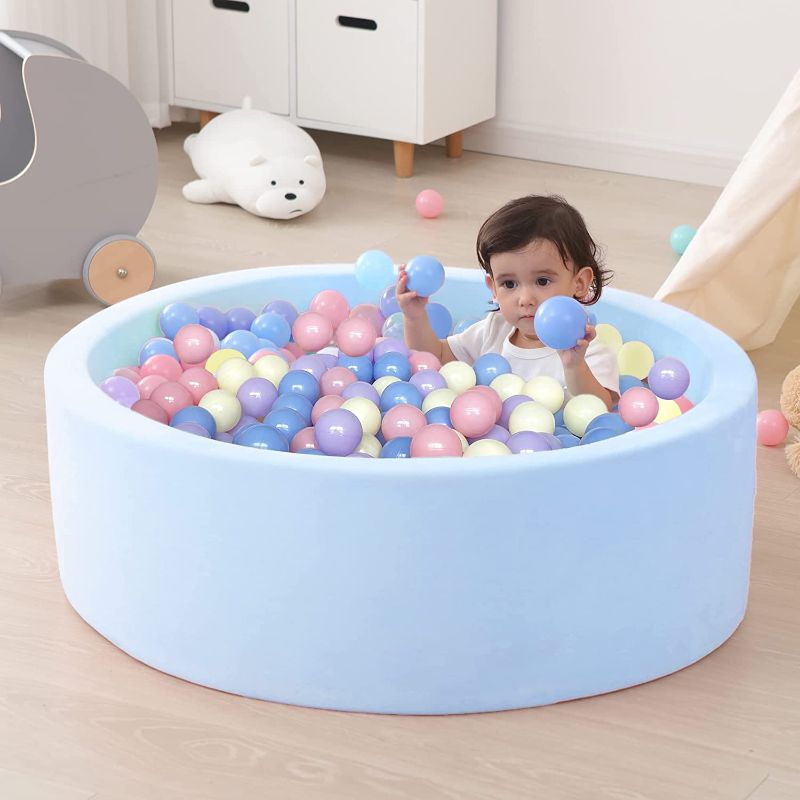 Photo 1 of 
Baby Ball Pit with 200 Balls,Foam Ball Pits for Toddlers 1-3,Soft Velvet Kids Ball Pit for Babies 36" x 12" Indoor Ball Pool can Use with Slider...