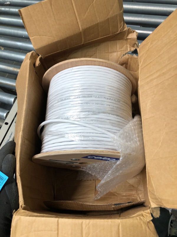 Photo 2 of celertec CAT6A Ethernet Cable, 500ft, 23AWG Solid Bare Copper, UTP Unshielded Twisted Pair, CMR Riser Rated &ETL Listed, 650Mhz/10 Gigabit Network Speed, Category6 Augmented, Bulk Ethernet Cable-White 500ft White