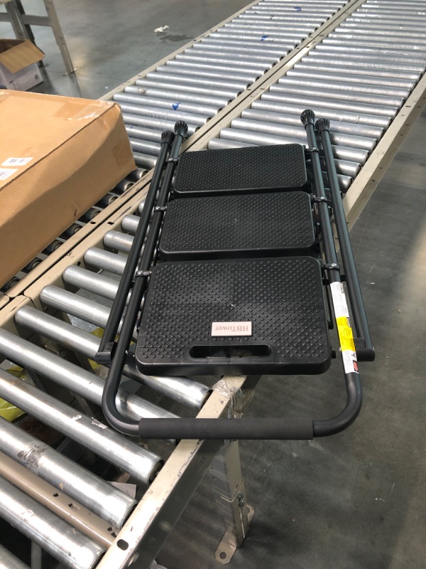 Photo 3 of 
HBTower 3 Step Ladder, Folding Step Stool with Wide Anti-Slip Pedal, 500lbs Sturdy Steel Ladder, Convenient Handgrip, Lightweight, Portable, Black
