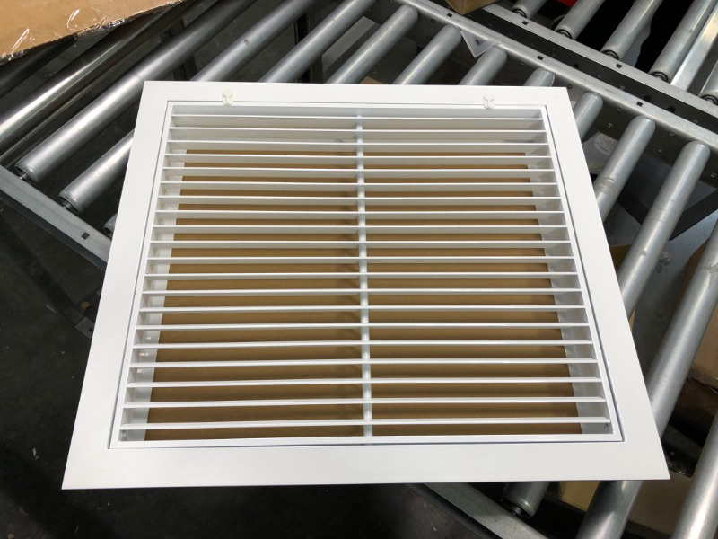 Photo 3 of 18" X 16" Aluminum Return Filter Grille - Easy Airflow - Linear Bar Grilles [Outer Dimensions: 19.75w X 17.75h] 18 X 16