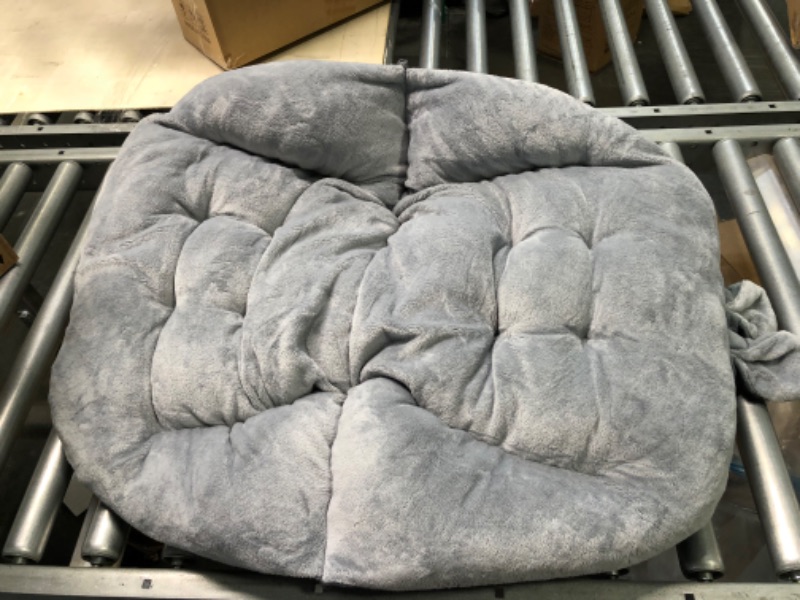 Photo 3 of CHAOMIC Semi-Enclosed One Seat Cushion,Comfortable Cute Seat Cushion for Office Chair,Non Slip Seat Cushion for Back Relax,Soft Plush Cushion Pad Thick with Backrest for Home Office(Grey)
