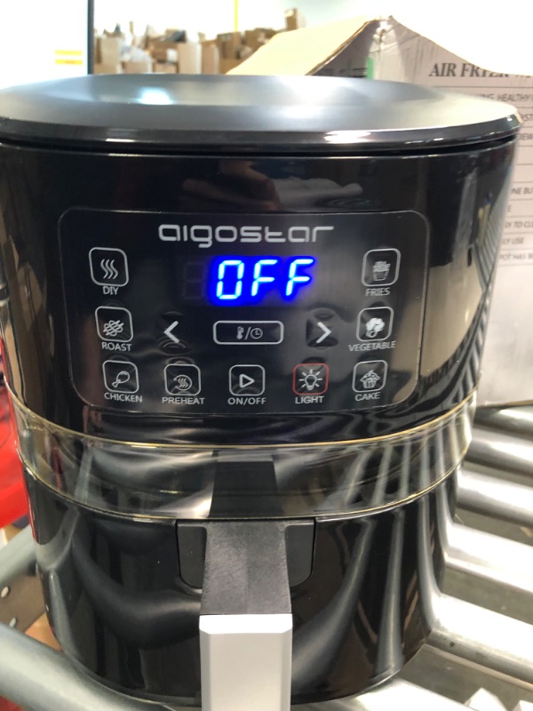 Photo 6 of 4.2 Quart Air Fryer, Aigostar 1500W Digital Air Fryer with Viewing Window, 7 One-Touch Presets & Auto Shutoff, Adjustable Temperature Control, Nonstick Basket Oilless Hot Airfryer Small Air Fryer 4 QT - Seeing Window