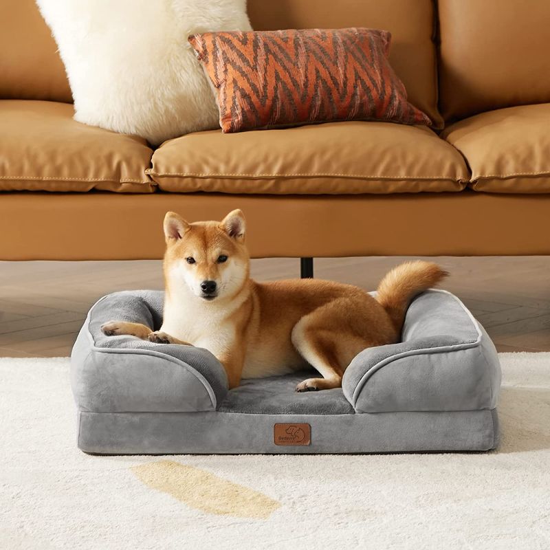 Photo 1 of Bedsure Orthopedic Dog Bed for Medium Dogs - Waterproof Dog Bed Medium, Foam Sofa with Removable Washable Cover, Waterproof Lining and Nonskid Bottom Couch, Pet Bed
--- Factory Seal --- 
