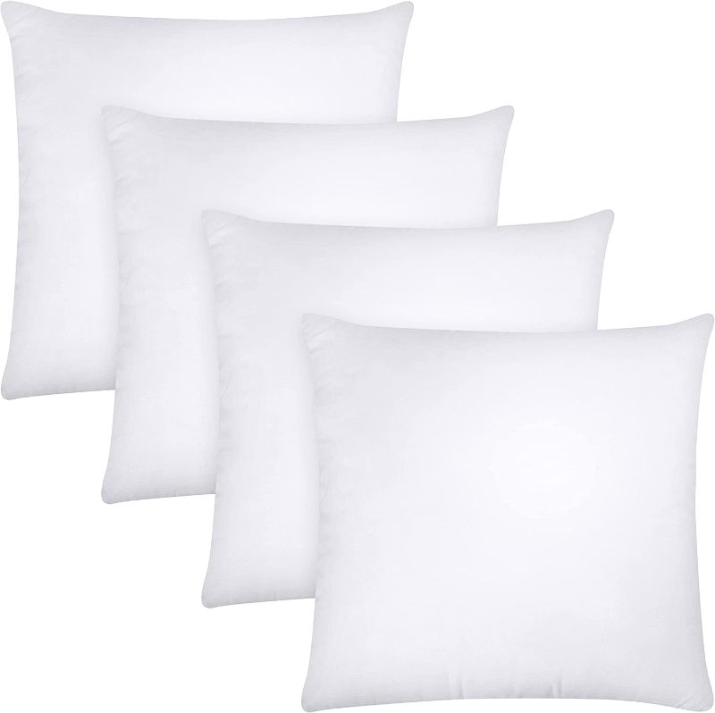 Photo 1 of Utopia Bedding Throw Pillows (Set of 4, White), 20 x 20 Inches Pillows for Sofa, Bed and Couch Decorative Stuffer Pillows
--- Open Box --- 