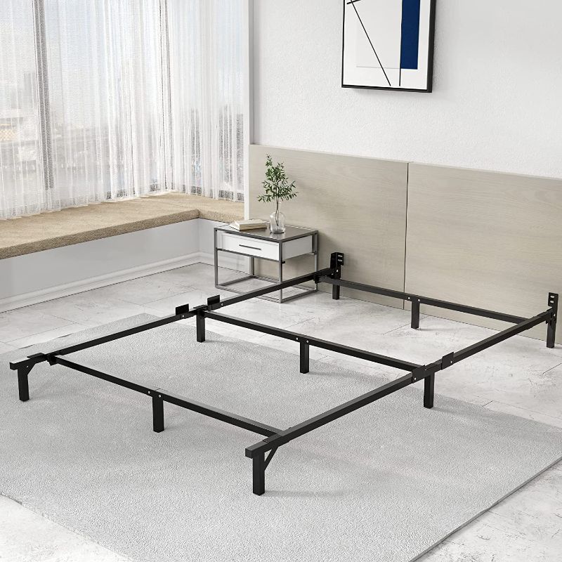 Photo 1 of ctbsme Queen Bed Frame,Sturdy Platform Bed Frame Queen Size?60 * 79.5 * 7 ,9-Legs Supprt Base for Box Spring and Metal Mattress Set 4000lbs Easy Assembly Tool-Free,Black