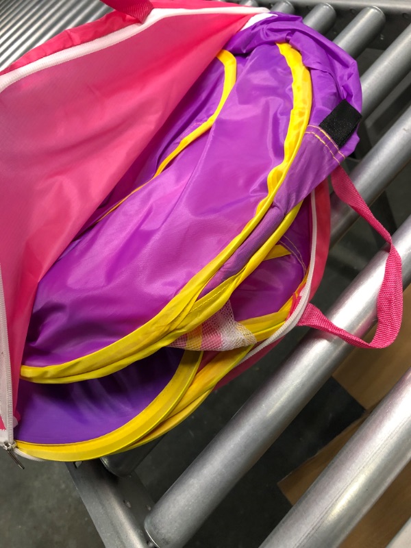 Photo 1 of Playz 5pc Children's Playhouse Popup Tents, Tunnels, and Basketball Hoop for Girls, Boys, Babies, Kids and Toddlers with Zipper Storage Case for Indoor & Outdoor Use (Yellow, Pink, Purple)