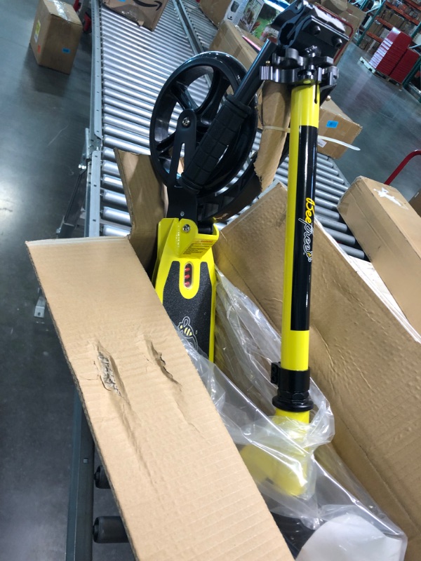 Photo 1 of Bee Free Kick Scooter for Children, Teens and Adults, Adjustable Handlebars, Foldable Construction, Rear Foot Brake, Anti-Shock Suspension 2-Wheel Age 12+