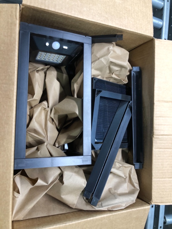 Photo 1 of APONUO Solar Outdoor Wall Lights?Motion Sensor Dusk to Dawn Solar Porch Lights Outdoor Waterproof Solar Outdoor Wall Lantern Anti-Rust Outdoor Solar Lights for House,Garage, Front, Porch 
