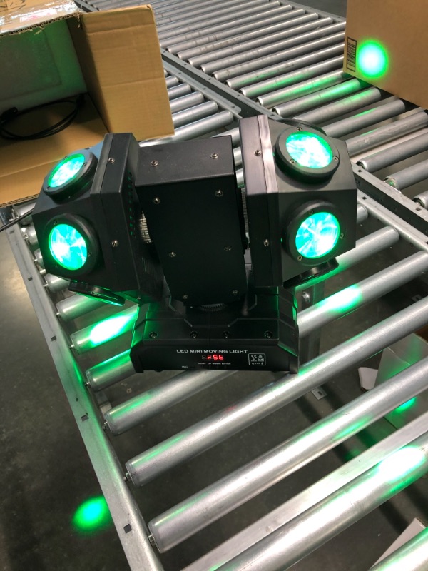 Photo 4 of JUNMAN 180W Two Head Football Led Beam Moving Head Wash Stage Light DMX512 13/16 Channels DJ Disco Effect Lighting Party Event Show
