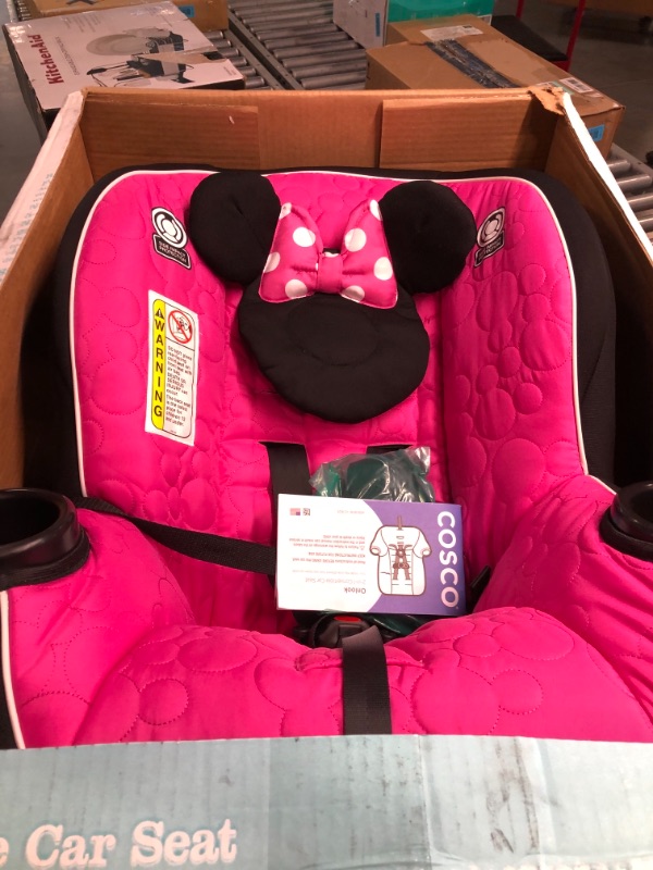 Photo 3 of Disney Baby Onlook 2-in-1 Convertible Car Seat, Rear-Facing 5-40 pounds and Forward-Facing 22-40 pounds and up to 43 inches, Mouseketeer Minnie